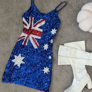 Sequin Flag Dress (Baby Spice Costume)